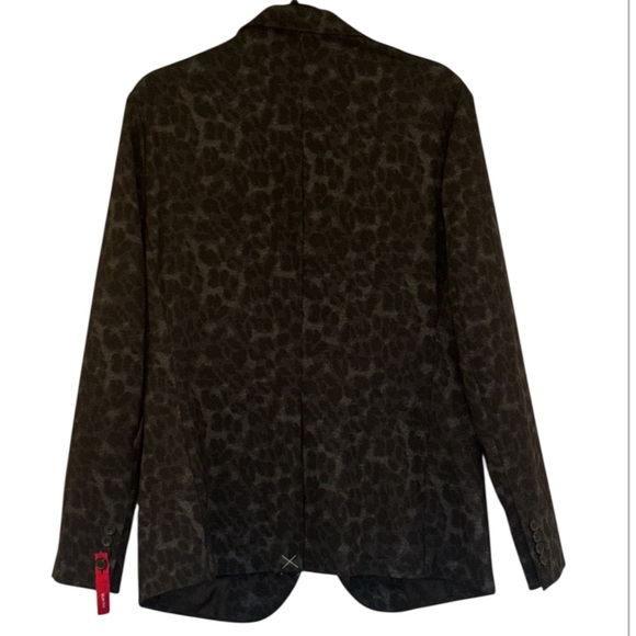 JF J. Ferrar Gray Leopard 360 Stretch Knit Blazer Slim Fit Size M 38/40 Reg - Picture 5 of 11